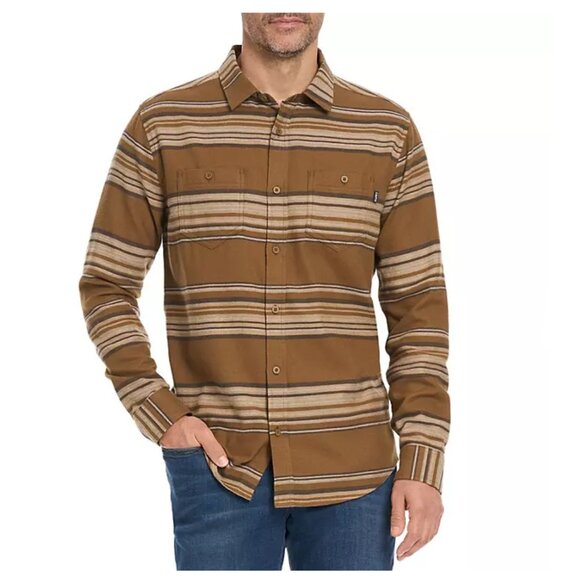 Hurley Men's Brushed Flannel Long‎ Sleeve Button Up Shirt - Picture 1 of 5